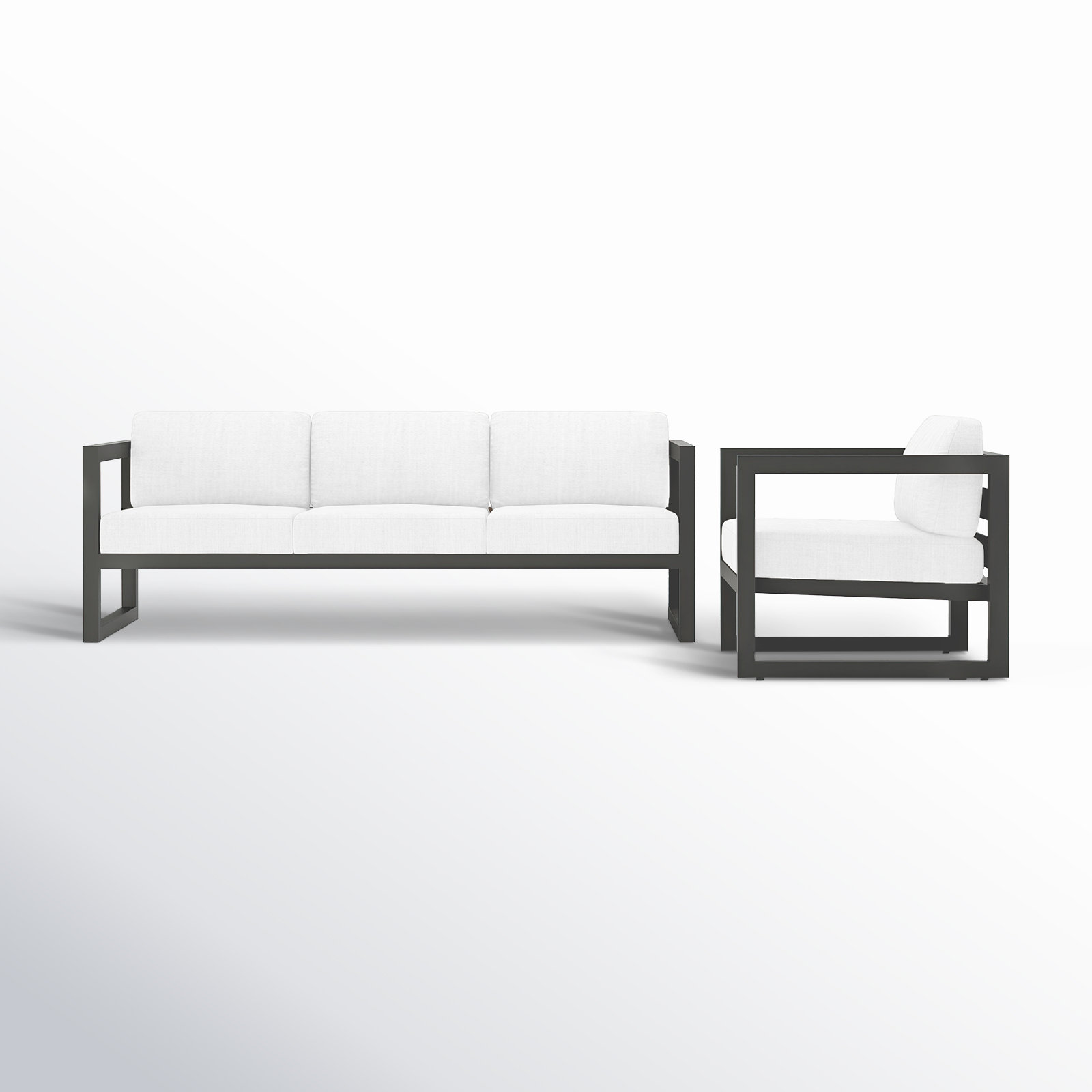 Smith 4-Person Patio Seating Group, Canvas Natural, Slate