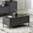 Modern Anthracite Coffee Table, 35.4 x 15.7 x 15.7 inches | 100% Melamine Coated Particle Board, Thickness: 0.7 inches | Industrial Marble Design, Stylish & Functional for Living Room & Office Spaces, Durable & Elegant-1473396560