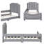 Classic Stripe Shaped Headboard Playful Scalloped Upholstered Daybed-576892564