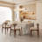 Upholstered Dining Chairs with Solid Wood Frame, Modern Kitchen Chairs,Soft Plush Velour Upholstery,Beige(Set Of 2)-1193306001
