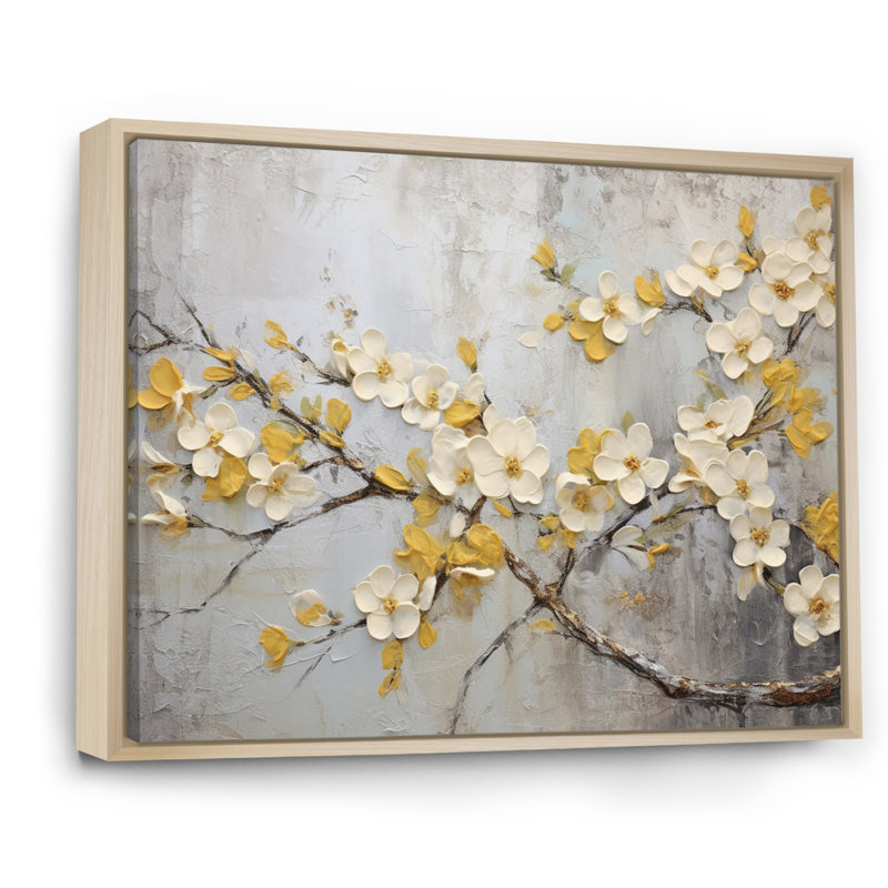 «Apple Blossom Harmony XVII», reproduction d'art sur toile, Cadre naturel flottant, H 30 po x l 40 po x P 1,5 po