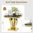 22.8" End Table With Faux Marble Top & Stainless Steel Frame-254849250