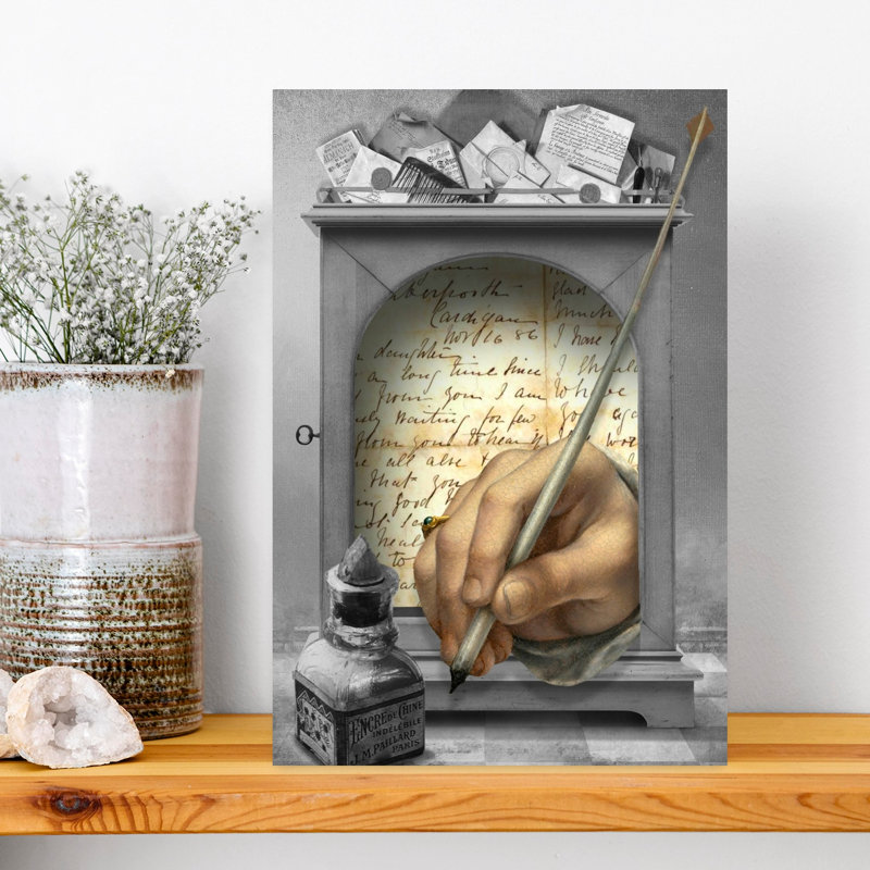 Rétro lettre, écriture classique rétro, reproduction d'art murale, 18" H x 12" W