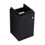 Petit meuble-lavabo de salle de bain 12 po, mural, finition châtaignier noir, lavabo compact en céramique cuit à haute température avec 12 x 12 x 24,1, châtaignier, lisse