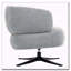 Fauteuil pivotant Cuddle-Style, convenant aux balcons, aux bureaux et aux salons, gris