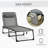 Outsunny Reclining Chaise Lounge Chair, Portable Sun Lounger, Folding Camping Cot With Adjustable Backrest And Removable Pillow For Patio, Garden, Beach-201239941
