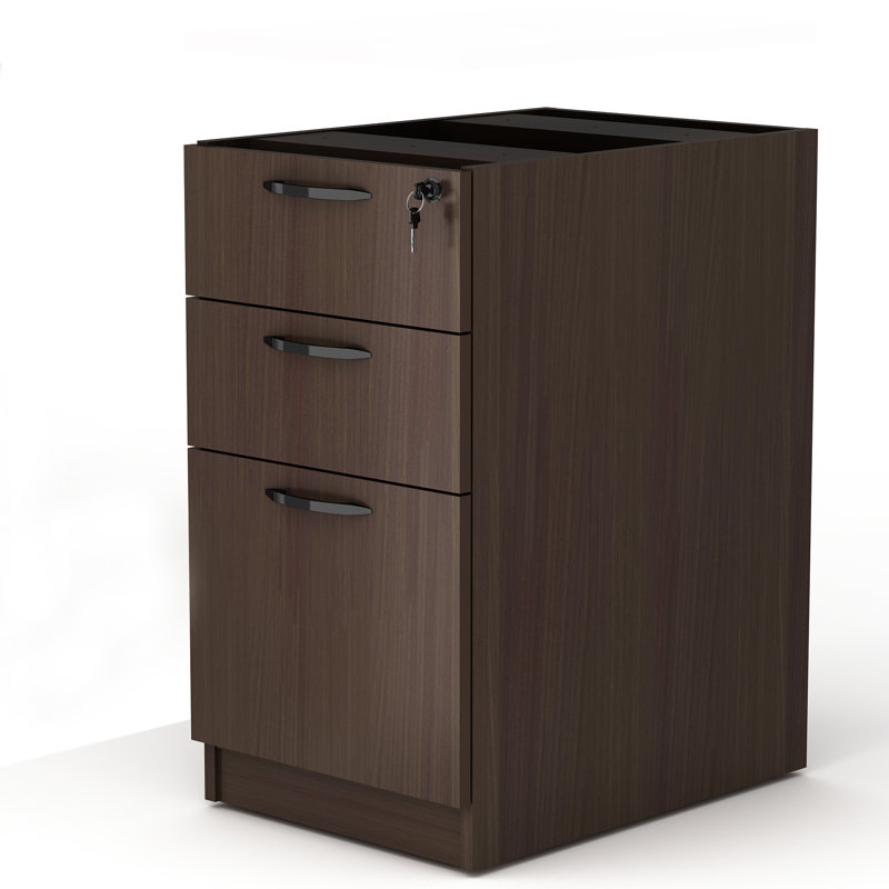  3-Drawer Vertical Filing Cabinet, Espresso