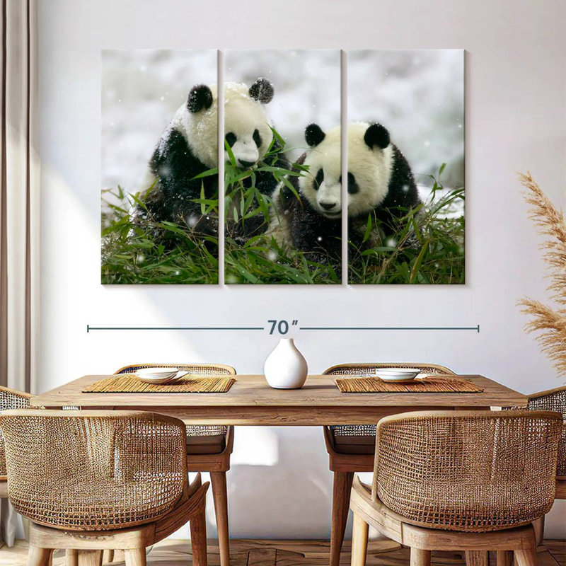 Winter Pandas, 42" H x 65" W