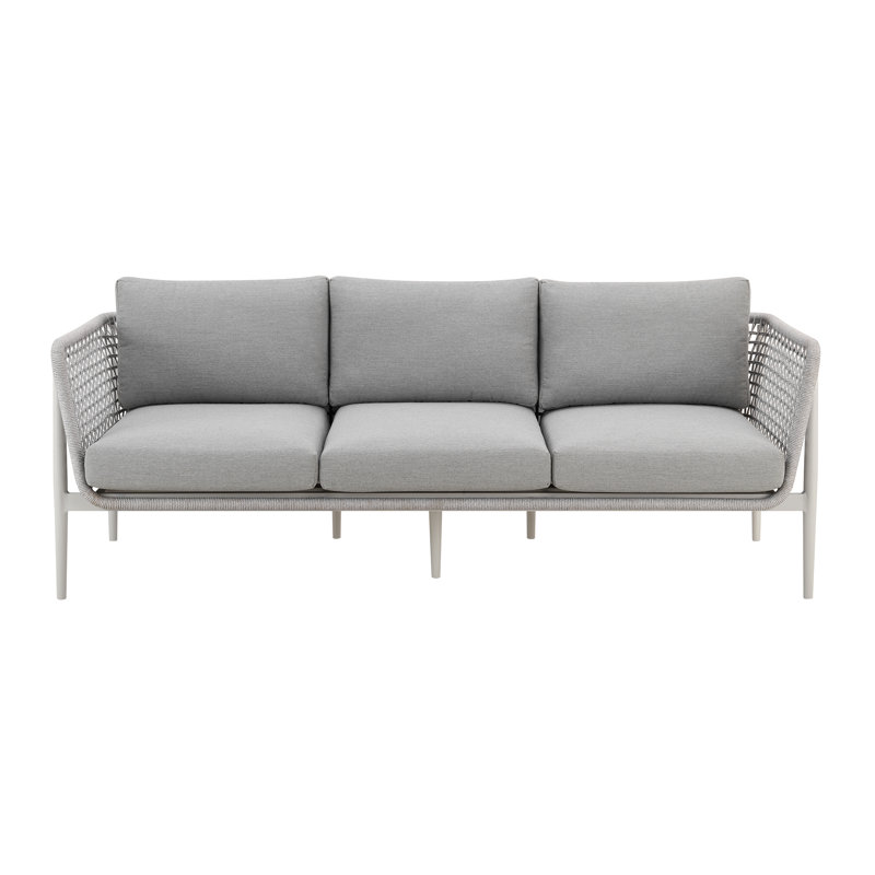 Canapé d'extérieur rectangulaire avec coussins de 94,5 po Brysa