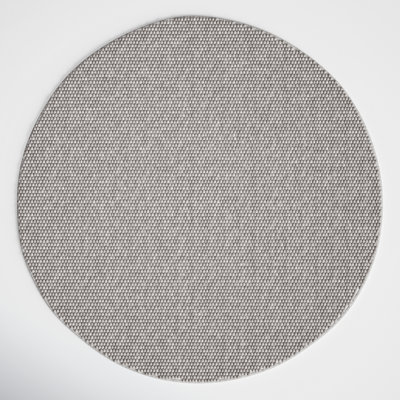 Elle Silver Hand-Woven Wool Rug