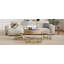 Table basse moderne à plateau relevable avec rangement et 3 repose-pieds, parfaite pour la vie contemporaine et peu encombrante-726769087