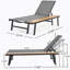 CHAISE Longe avec table d'appoint en bois, 1 pièce, (62756.00BLK)