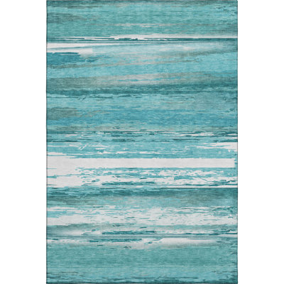 Premium Machine Washable Mayfield AMF2243 Striped Rug