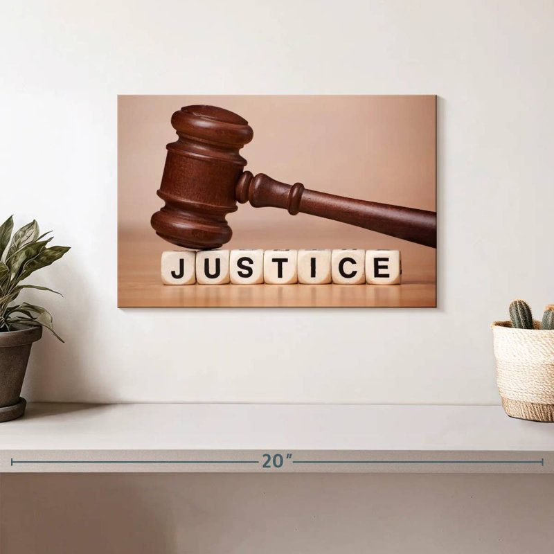 Justice Letter Cubes, 8" H x 12" W