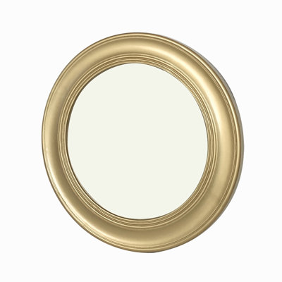 Miroir mural rond en métal doré de style vintage pour la décoration de la chambre