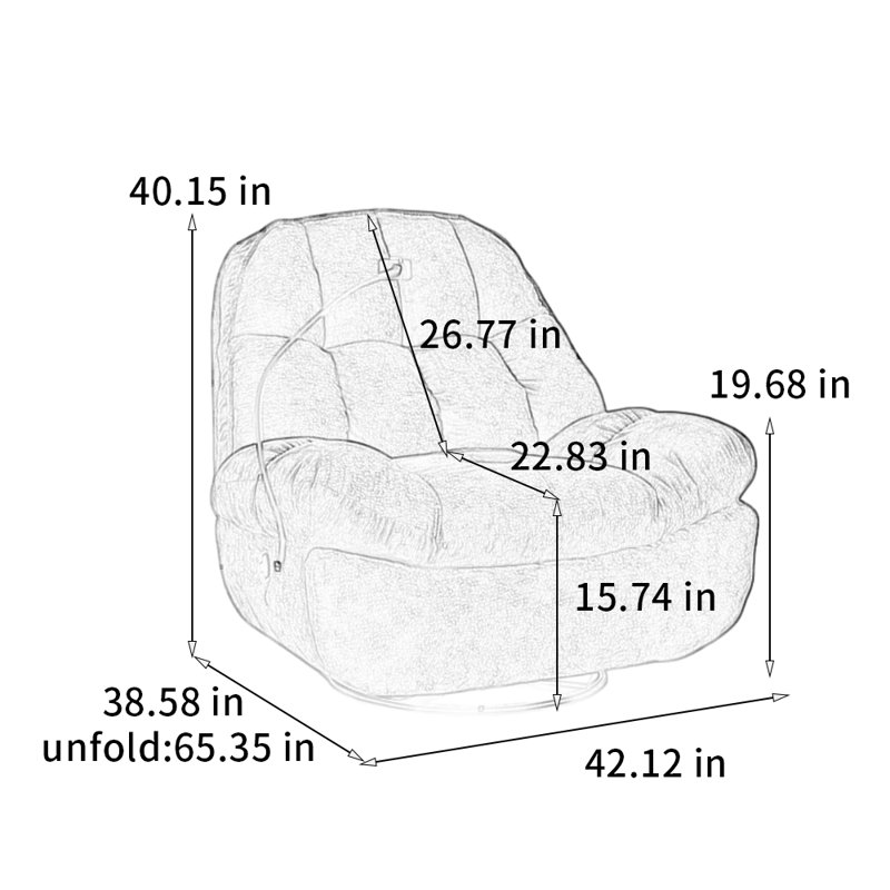 Chaise berçante multifonctionnelle et pivotante ergonomique, Vert
