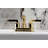 Kingston Brass Centurion Two-Handle 3-Hole Deck Mount 4" Centerset Bathroom Faucet with Plastic Pop-Up-1476594501