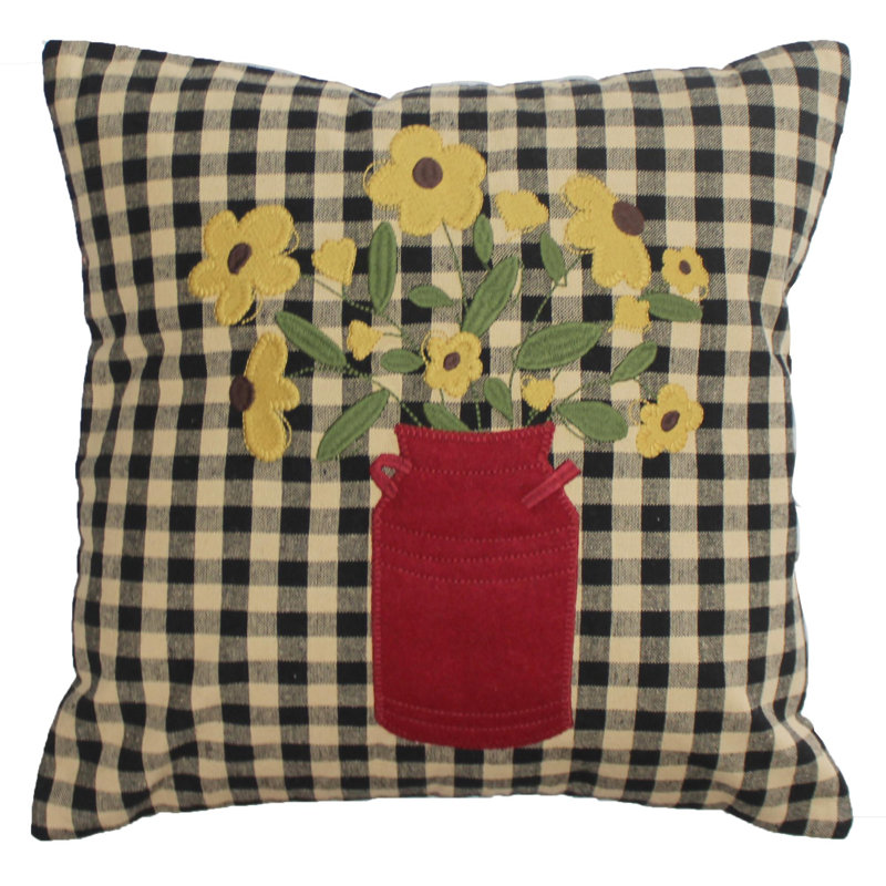  Coussin noir réversible en coton et muscade noir