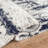 Moss Ivory & Blue Abstract Shag Modern Rug-387393419-387393408