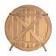 Table basse d'extérieur ronde en bois d'acacia, finition bois naturel