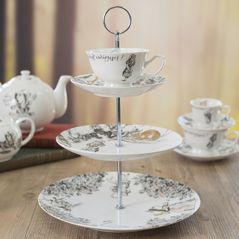 Alice In Wonderland Ceramic Tiered Stand