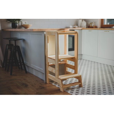 Lorelei Natural Wood 2 - Step Kitchen Tower