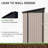 6' x 4' Metal Lean-To Storage Shed with Lockable Door and Sloped Roof