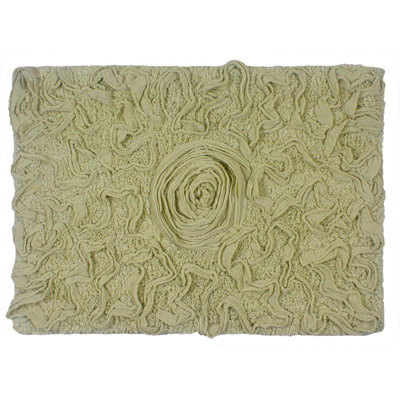 Schoenberger Floral Design Cotton Bath Rug