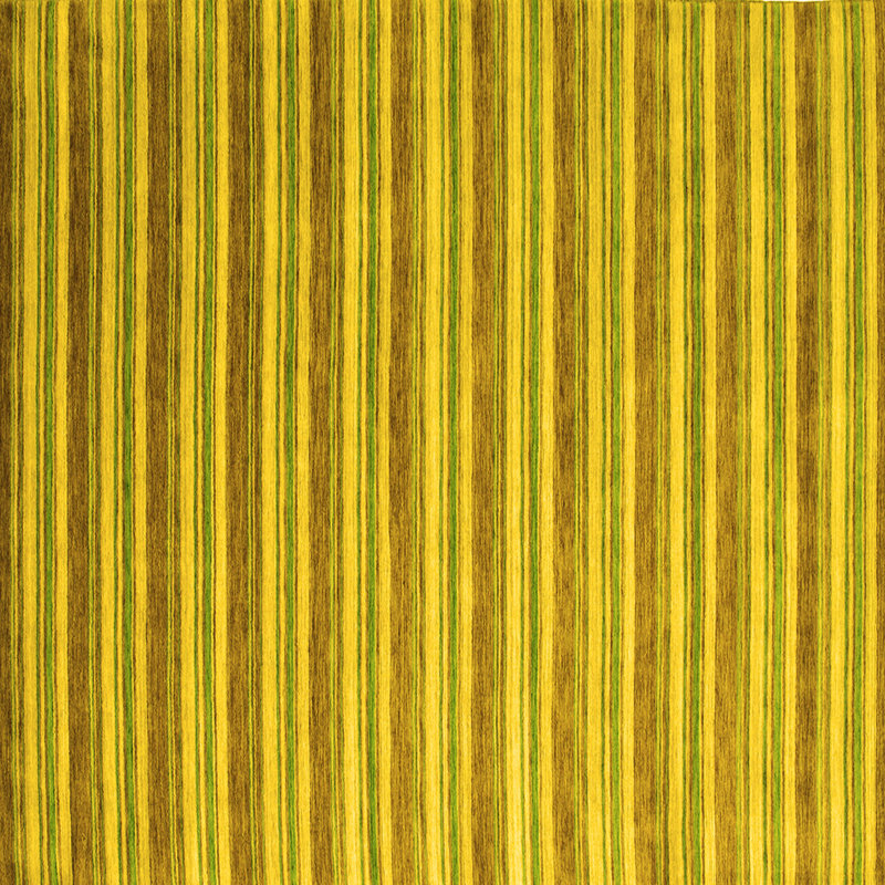 Tapis contemporains jaunes lavables à la machine, Carré de 6 pi