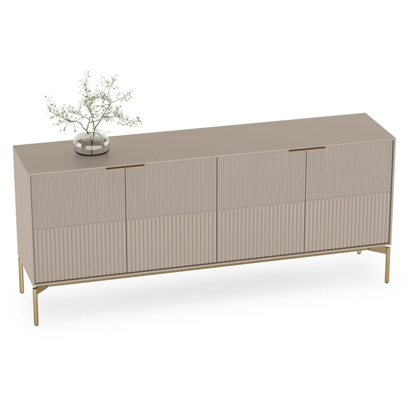 Zig 79.5'' W Credenza, Dune/Brushed Brass