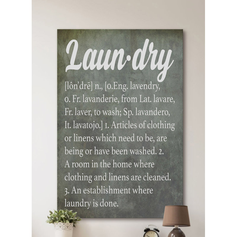 Reproduction d’art sur toile tendue « vintage laundry » par diana alcala, H 36 po x l 24 po x P 1,5 po