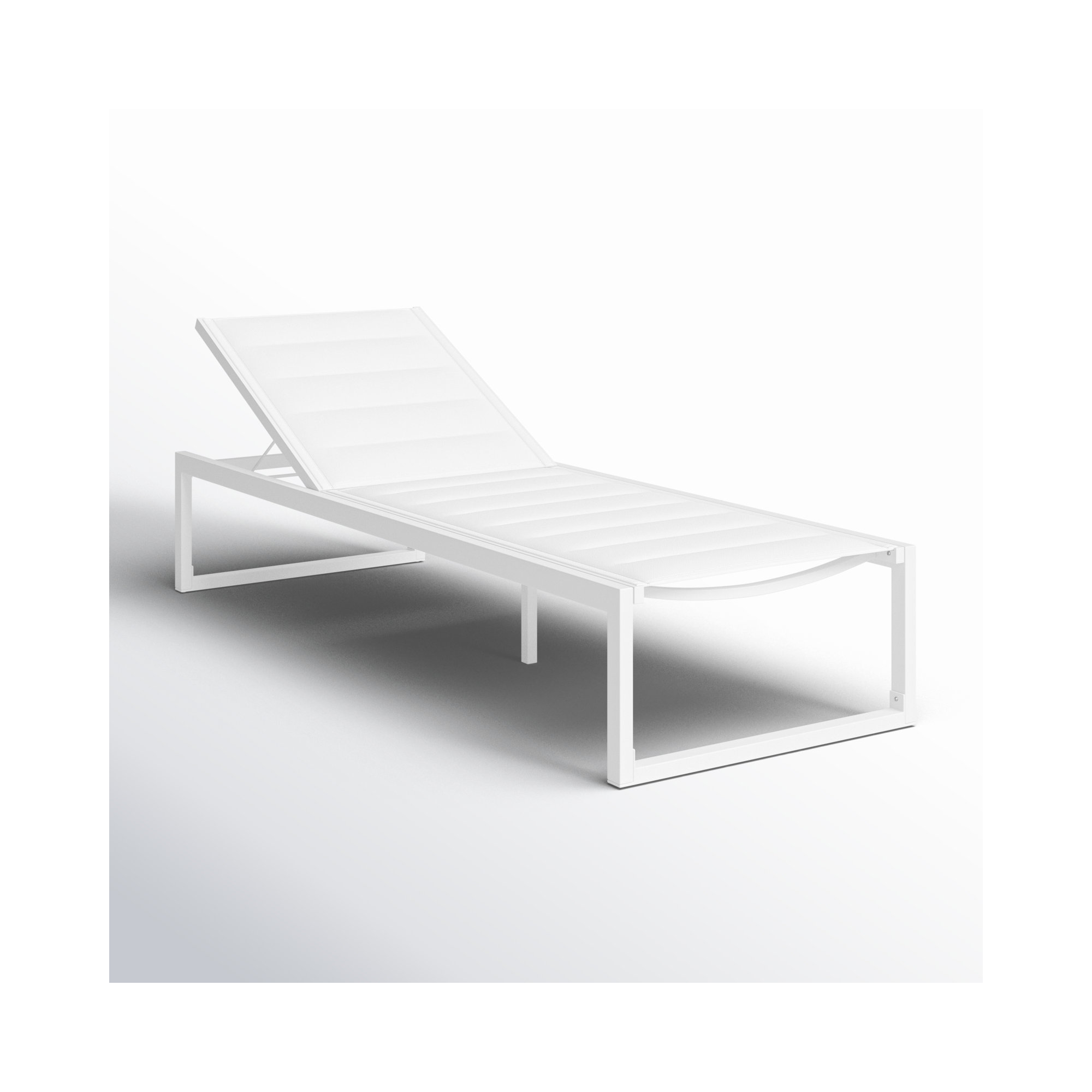 Armando Outdoor Aluminum Chaise Lounge, White