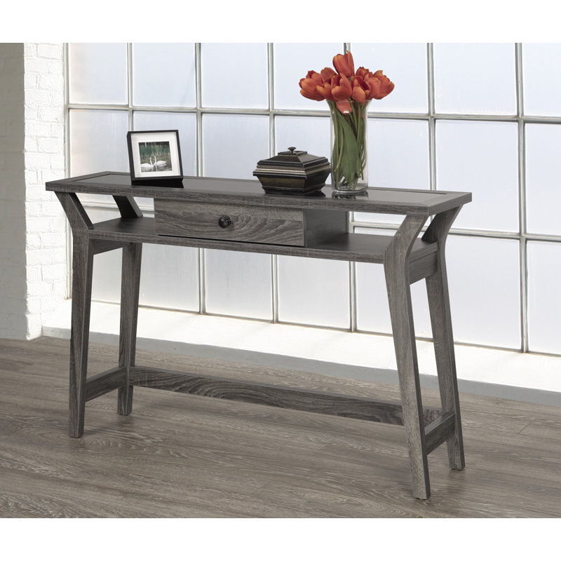 Console avec rangement, gris