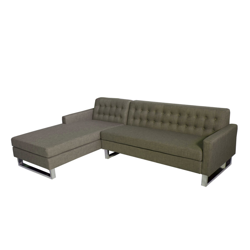Sloan Upholstered L-Shaped Sectional, Left Hand Facing, Brown