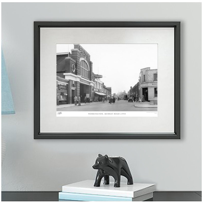 Workington, Murray Road C1955 - Single Picture Frame Print, 28cm H x 36cm W x 2.3cm D