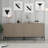 Modern Console Table, Atlas & Black, 70.9 x 31.1 x 13.8 inches | 100% Melamine Coated Particle Board, Thickness: 0.7 inches | Stylish Geometric Design, Perfect for Living Room & Entryway, Durable & Elegant Finish-584712963
