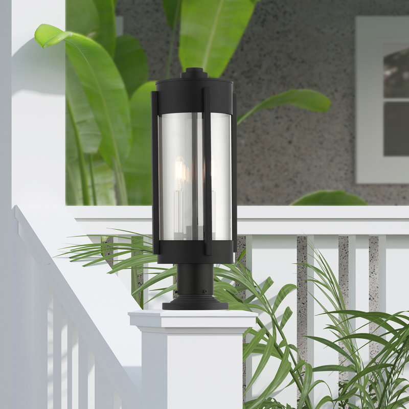 Tête de lanterne câblée à 1 lumière H 18,75 po Adia, Noir