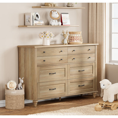 Scarlett Kids Dresser With 8 Drawers, Bedroom Dresser For Kids Room, Entryway by Charlton Home