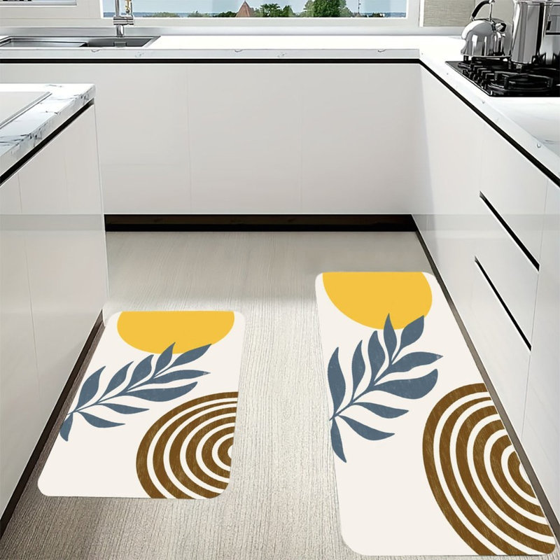 Tapis de cuisine antidérapant 2 pièces