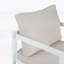 Ensemble de 2 chaises d'extérieur élégantes toutes saisons, structure en aluminium blanc avec coussins beiges, capacité de 300 lb-156427561-156427562