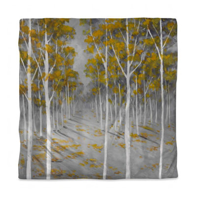 Birch Forest Gray Duvet Cover | Bedroom Trees Home Decor