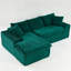 Canapé polyvalent en velours vert Tortue-129937169