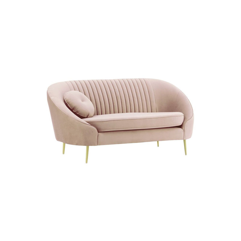 Avlynn 2 Seater Velvet Sofa, Purple