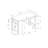 Dining Table, 48" Rectangular, Counter Height, Kitchen, Small, Storage,Contemporary, Modern-1833784581
