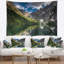 Tapisserie paysage de reflet de montagnes-28502437