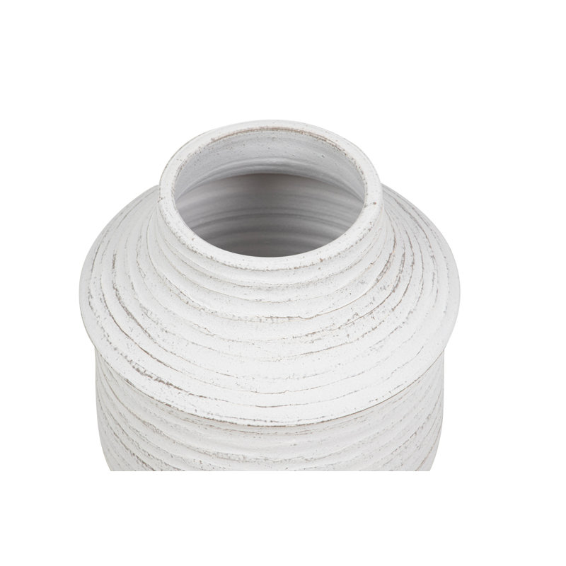 WHITE CERAMIC VASE, 30cm