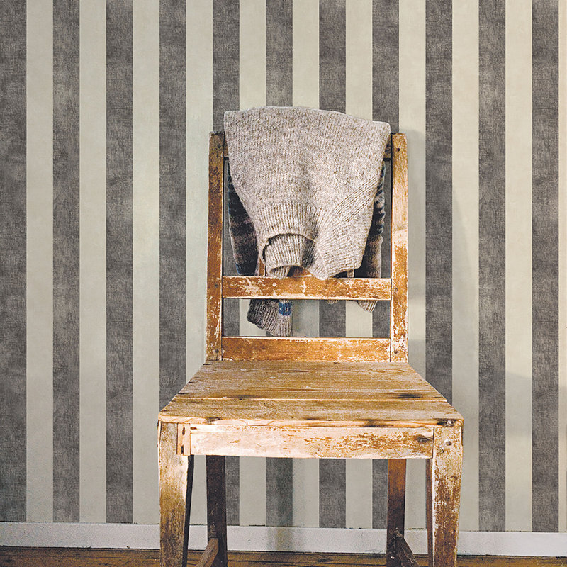 Dristy 10m x 52.8cm Matte Wallpaper Roll, Black/Beige