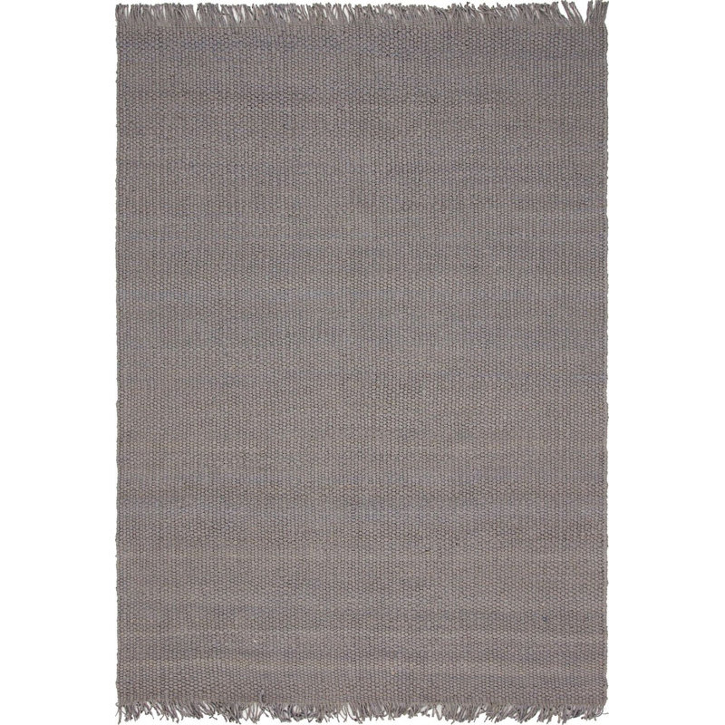 Tapis gris en jute tressé à la main Jolie, Rectangle 8 pi x 10 pi