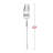 Silver with White Handle Moderno Disposable Plastic Dinner Forks