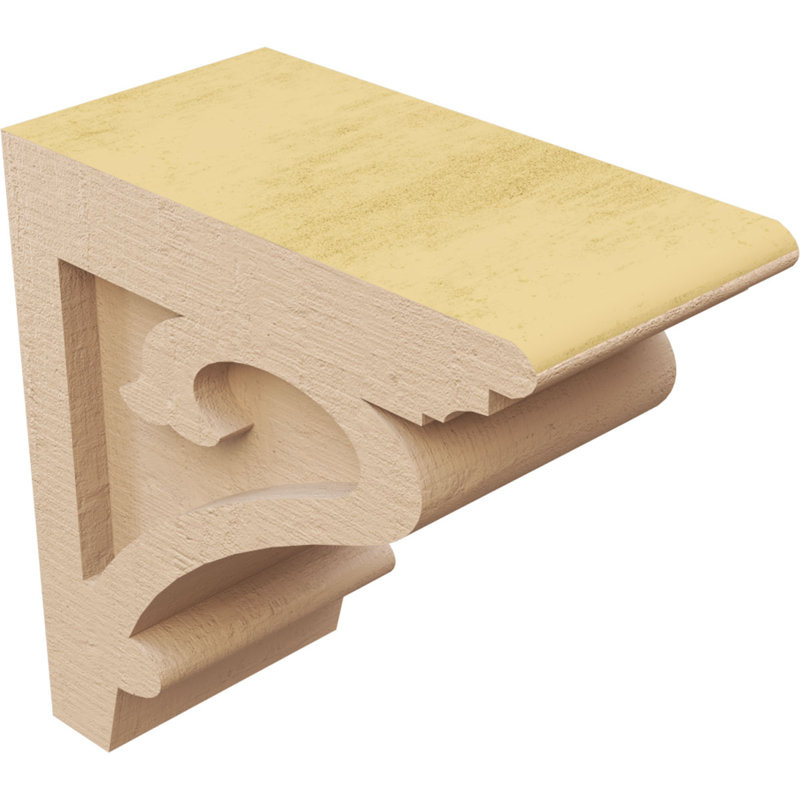 Bois de cèdre brut Mayflower TimberThane Corbel, apprêté brun clair, H 8 po x l 4 po x P 8 po